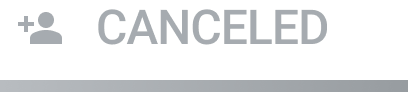 Canceled status badge