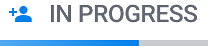 In progress status badge