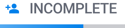Incomplete status badge